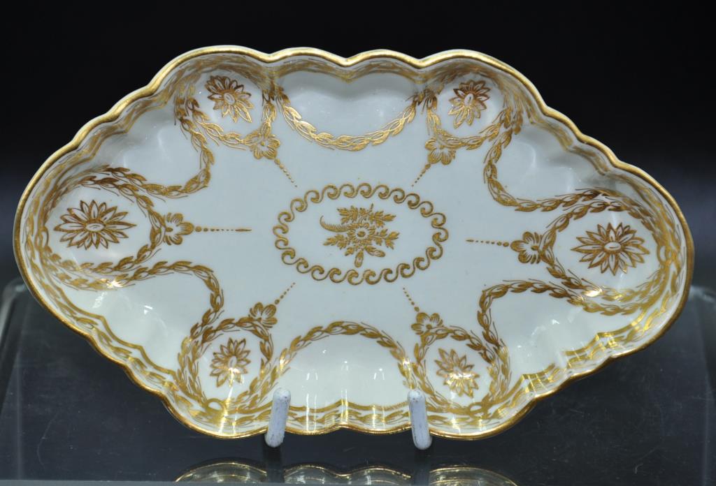 Worcester first period gilt spoon tray - Image 3 of 3