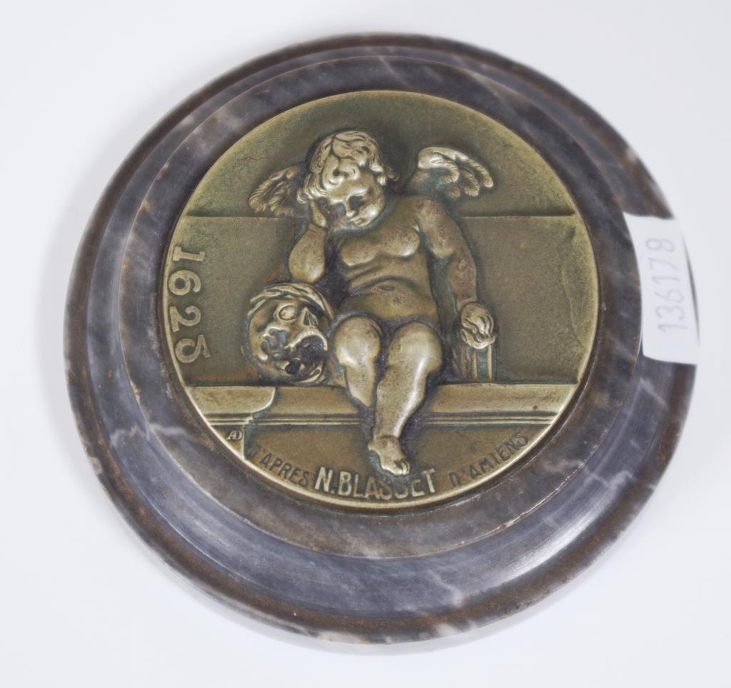 French medallion inscribed "D'Apres N. Blasset"