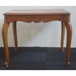 Vintage carved square occasional table