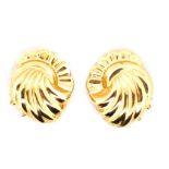 9ct yellow gold baroque shell ear clips
