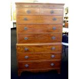 George III mahogany chest on chest