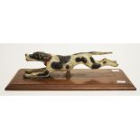Antique painted metal hound form paper weight