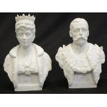 Two Parian ware Royalty busts