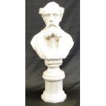 Large antique Parian Charles Dickens bust