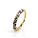 Diamond set 18ct yellow gold ring