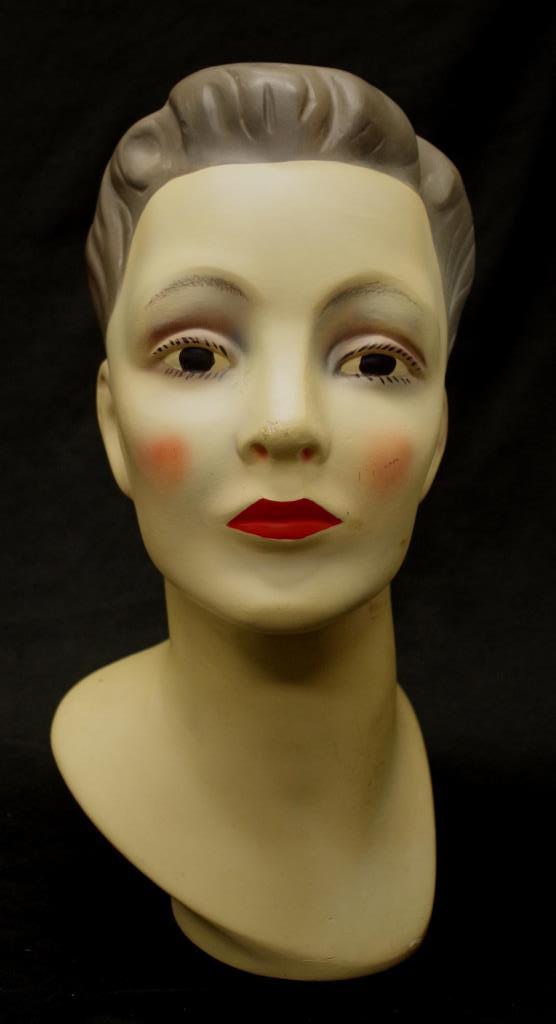 1930s plaster mannequin head