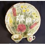 Daisy ware Australian handpainted charger