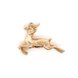 9ct rose gold "springbok" charm