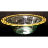 Peter Crisp decorated glass centrepiece bowl