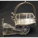 American silver plate bon bon basket