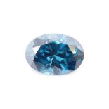 0.29ct Blue Irradiated diamond