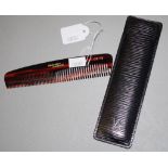 Louis Vuitton black Epi leather comb case