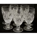 Set eight Waterford crystal 'Colleen' wine glasses