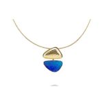 Australian opal and 18ct yellow gold pendant