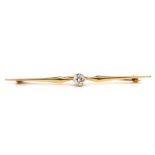 Antique 15ct rose gold and diamond stock pin