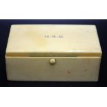 Antique ivory razor box