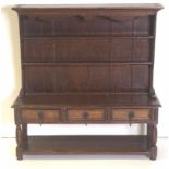 Miniature oak Welsh dresser