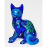 Good Bitossi Blue Cat figure