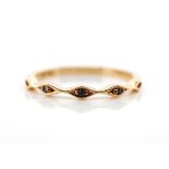 10ct rose gold and black diamond ring