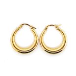 9ct yellow gold hoop earrings