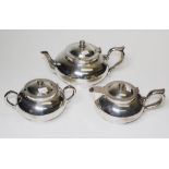 Three piece 'Perfect' silver plate tea set