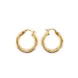 9ct yellow gold hoop earrings