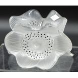 Lalique crystal "Anemones" candlestick