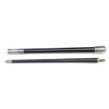 George V silver and ebony conductors baton