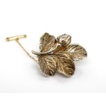 Danish silver "Flora Danica" brooch