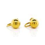 Yellow gold screw back ear clips