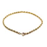 8ct yellow gold rope chain bracelet