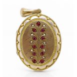 Victorian rose gold plate locket