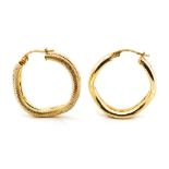 9ct rose gold hoop earrings