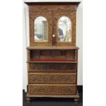 Anglo Indian style secretaire chest