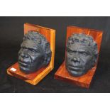Pair of Albert Namatjira head bookends