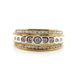 0.52ct diamond and 9ct yellow gold ring