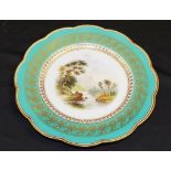 Victorian Davenport hand painted display plate