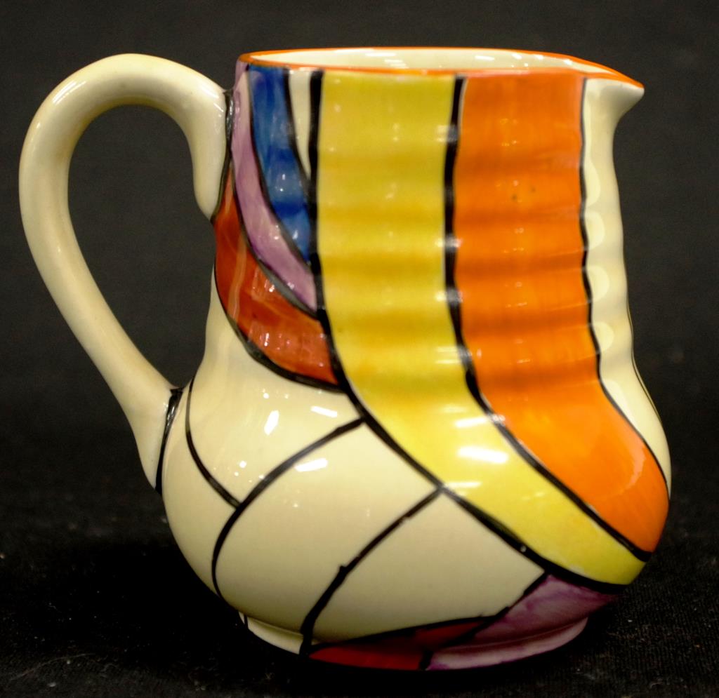 Good Clarice Cliff Bizarre swirl pattern jug - Image 2 of 5