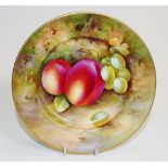 Royal Worcester hand painted fruit plate