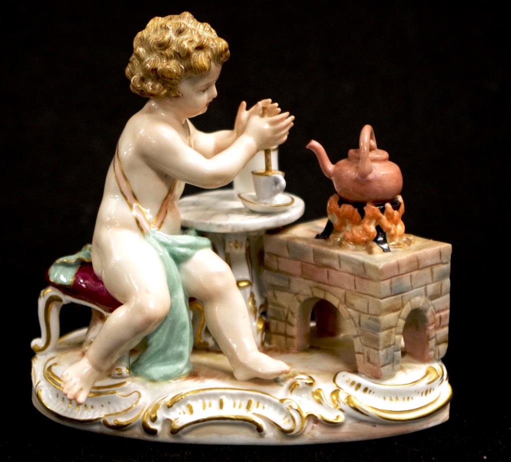 Antique Meissen porcelain figure group