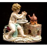 Antique Meissen porcelain figure group