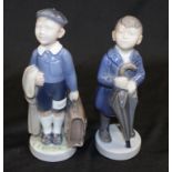 Two Royal Copenhagen boy figurines