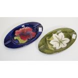 Two Moorcroft earthenware ashtrays