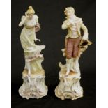 Pair of German standing ceramic figures