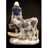 Bing & Grondahl figure of calves and milkmaid