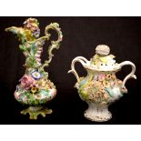 Two Antique Coalport Coalbrookdale items