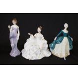Three various Royal Doulton lady figurines