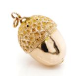 Victorian 9ct rose gold pomander pendant