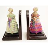 Pair Royal Doulton 'Little Bridesmaid' bookends