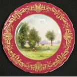 Early Royal Doulton hand painted display plate
